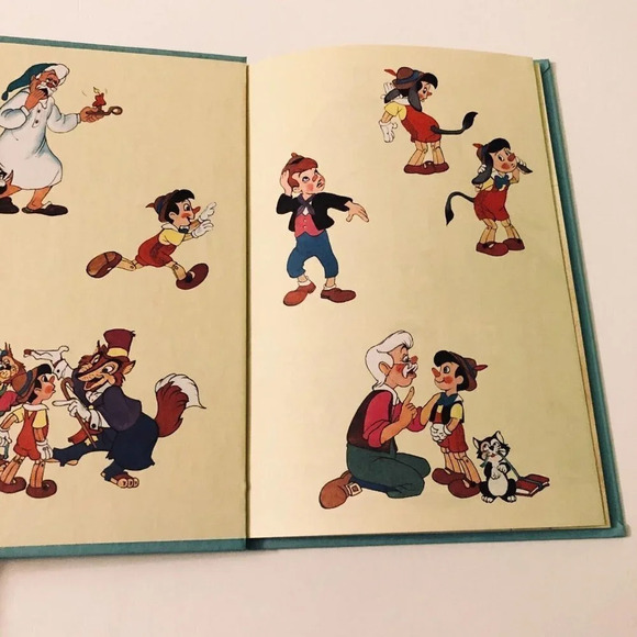 Vtg 1984  Pinocchio and the Isle of Fun Disneys Hardcover - Picture 6 of 13